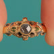 Baroque 18ct Gold Enamel Rose-Cut Diamond Ring, c.1680