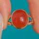 9ct Gold Carnelian Cabochon Victorian Ring