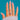 Art Deco 18金ゴールド＆プラチナ ルビー ダイヤモンド クラスターリング