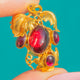 Victorian 18ct Gold Garnet "Bunch of Grapes" Pendant, Locket Back