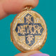 Victorian 9ct Gold "In Memory Of" Black Enamel Locket