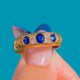 18ct Gold Sapphire Diamond Seven Stone Ring c.1904
