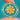 Gold flower pendant against blue background, showing Diamond centre and textured petals