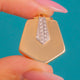 Art Deco locket, front Palladium engraved panel