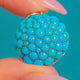 Turquoise bombé pendant, front