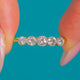 Art Deco Era 18ct Gold Bezel-Set 5-Stone Diamond Ring, front view of five bezel-set Diamonds