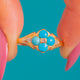 Victorian 10ct Gold Turquoise Rose Cut Diamond Flower Ring, front of four petals and Diamond centre