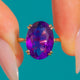 9ct Gold Oval Claw-Set Amethyst Ring, 5.00ct