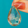 アンティーク 9ct ゴールド シトリン ペアドロップ ペンダント 25.29ct