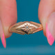 Antique 9ct Gold Diamond Star Set Gypsy Ring, c.1913