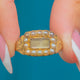 Georgian 15ct Gold Engraved Pearl Mourning Ring