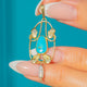 Art Nouveau 18ct Gold Turquoise Pearl Pendant  - Attributed to Murrle Bennett