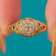 Early Victorian 18ct Gold Old Mine Cut Diamond Cluster Ring, c.1850