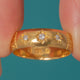 Antique 18ct Gold Diamond Star-Set Stacking Ring