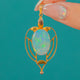 Art Nouveau 9ctゴールド ナチュラルオパール ペンダント