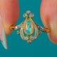 18ct Gold Art Nouveau Opal Diamond Tiara Ring