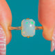 Art Deco Era 9ct Gold Opal Cabochon Solitaire Ring, 1.01ct