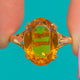 Art Deco 9ct Gold Citrine Paste Ring