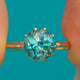 Art Deco 10ct Gold Zircon Solitaire Ring