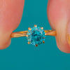 18ct Gold Art Deco Zircon Solitaire Ring