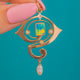 RARE Art Nouveau 9ct Opal Question Mark Drop Pendant