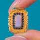 Georgian Rococo Era 18ct Gold Pink Mother-of-Pearl & French Jet Pendant
