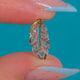 Victorian 18ct Gold & Silver Rose-Cut Diamond Leaf Charm