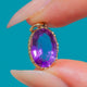 9ct Gold Georgian Crimped Collet Amethyst Charm, 2.75ct