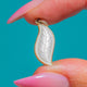 Norwegian Silver Gilt Enamel Leaf Charm