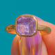 Georgian 18ct Gold Pink Rose De France Amethyst Ring, c.1820