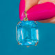 Art Deco Blue Paste Pendant, 9ct Gold