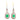 Art Deco Chrysoprase Drop Earrings, 9ct Gold Hooks