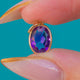 9ct Gold Amethyst Bezel Charm