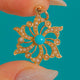 Antique Edwardian 9ct Gold Pearl Turquoise Star Charm