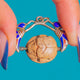 Art Deco Silver & Enamel Egyptian Revival Scarab Spinner Pendant