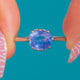 Art Deco Era 18ct White Gold East-to-West Cornflower Sapphire Solitaire Ring, 1.35ct