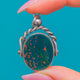 Antique English Silver Carnelian & Bloodstone Spinner Fob Pendant