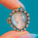 Late Georgian c.1840 15ct Gold Diamond Heart-Shaped Portrait Locket Pendant with Brooch Fittings