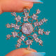 Georgian Silver Paste Snowflake Pendant, c.1820