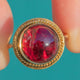 Victorian 9ct Gold Garnet Cabochon Ring 4.75ct