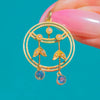 アンティーク Art Nouveau 15ct ゴールド アクアマリン パール ペンダント