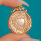 Edwardian 9ct Gold Heart Engraved Round Locket