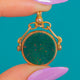 Edwardian 9ct Gold Bloodstone Onyx Fob c.1909
