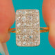 Art Deco 18ct Gold Old Mine-Cut Diamond Panel Ring, 0.70ct