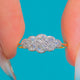 Art Deco 18ct Gold & Platinum East-West Lozenge 0.20ct Diamond Cluster Ring