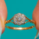 1920'S 18ct Gold & Platinum Diamond Cluster Ring, 0.20cts