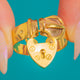 Antique 9ct Gold Heart Padlock Belt Ring