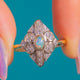 18ct Gold Opal Diamond Navette Dress Ring