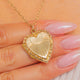 1920's Art Deco 9ct Gold Sunrays Design Heart Locket