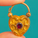 Antique 18ct Gold Garnet Heart Padlock
